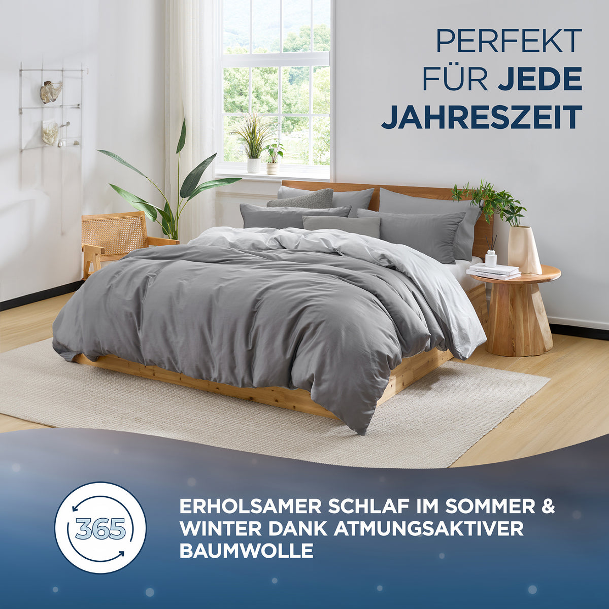 Baumwollsatin Kissenbezug Alva