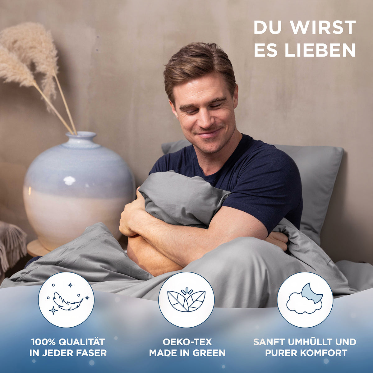 Baumwollsatin Kissenbezug Alva