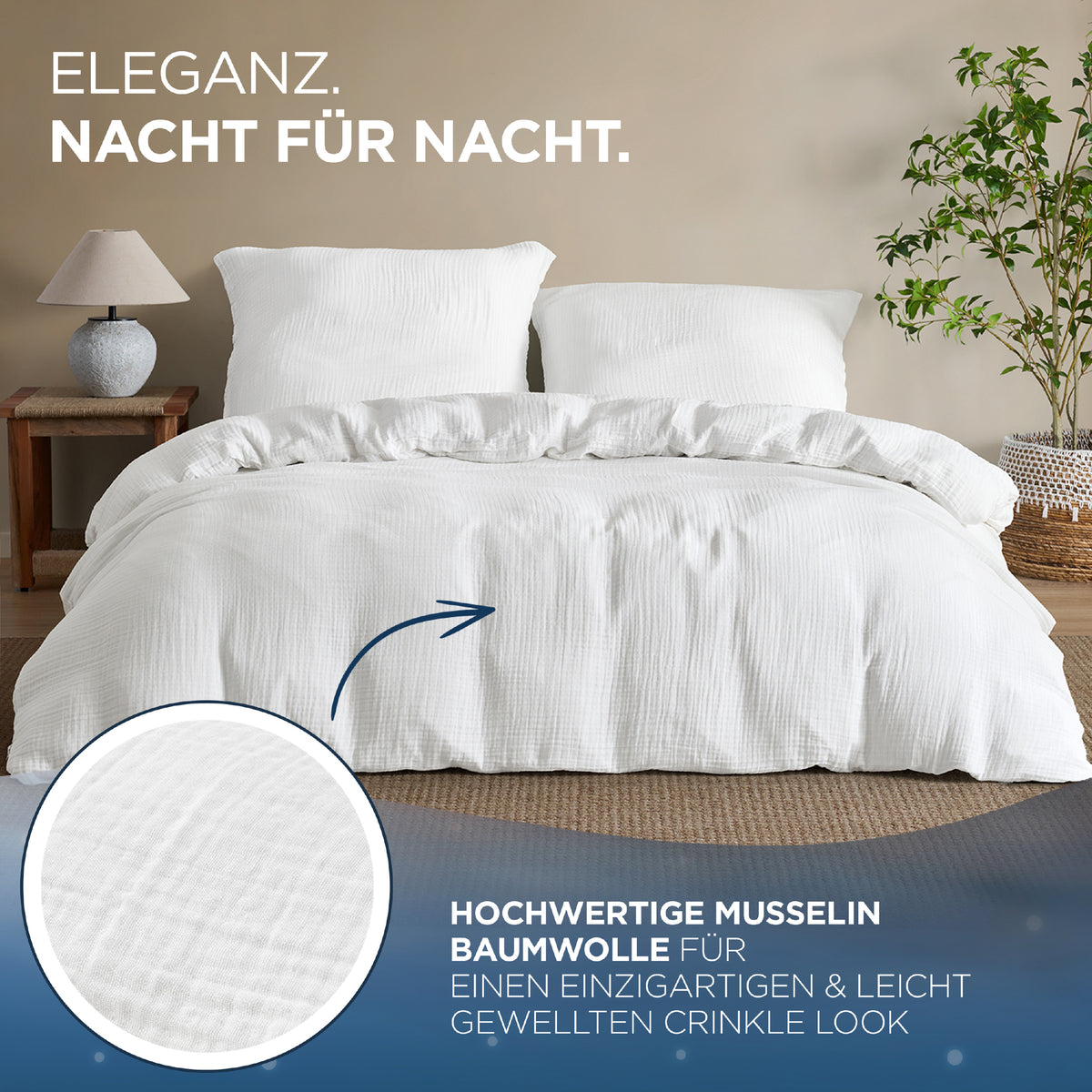 Musselin Bettwäsche Aurora