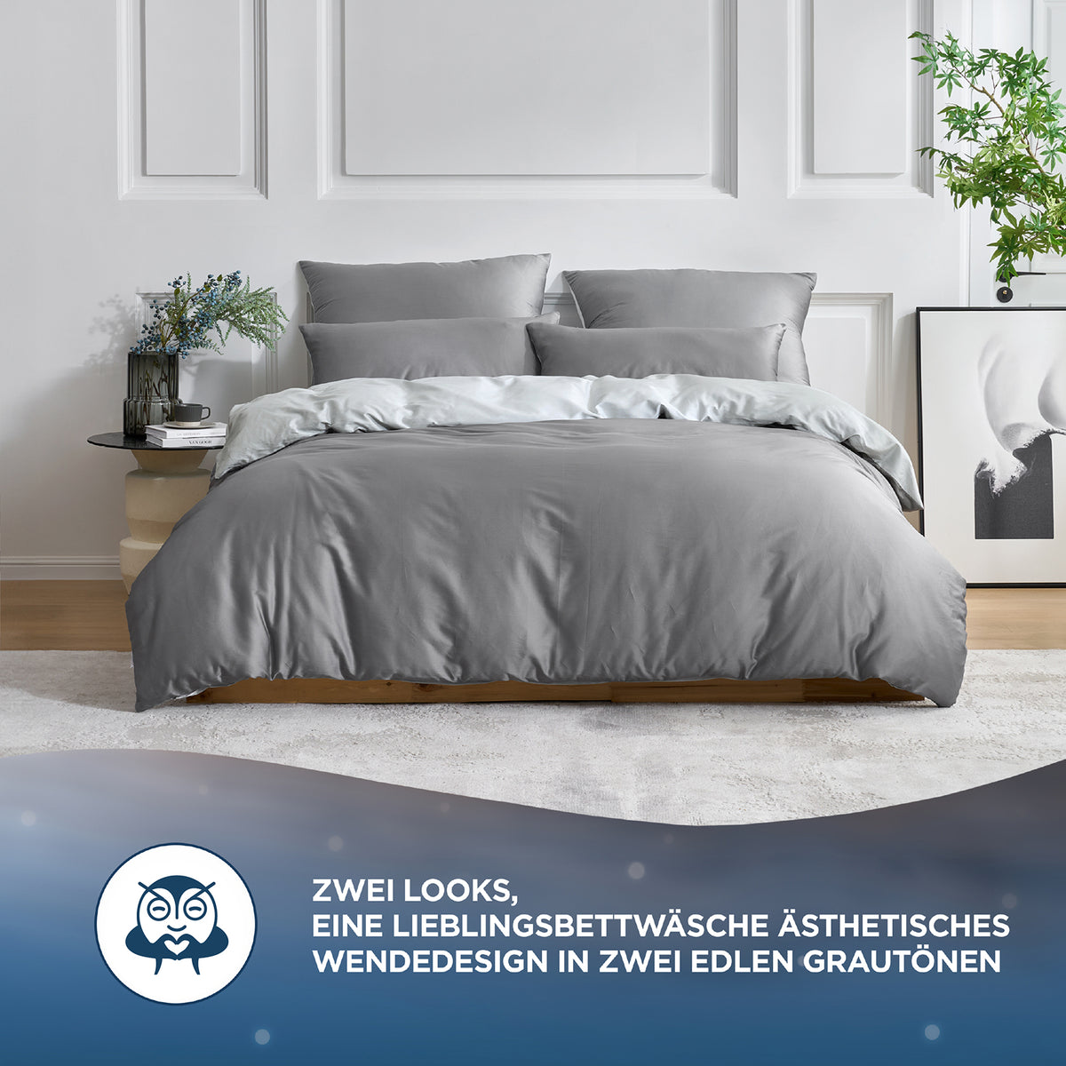 Baumwollsatin Kissenbezug Alva