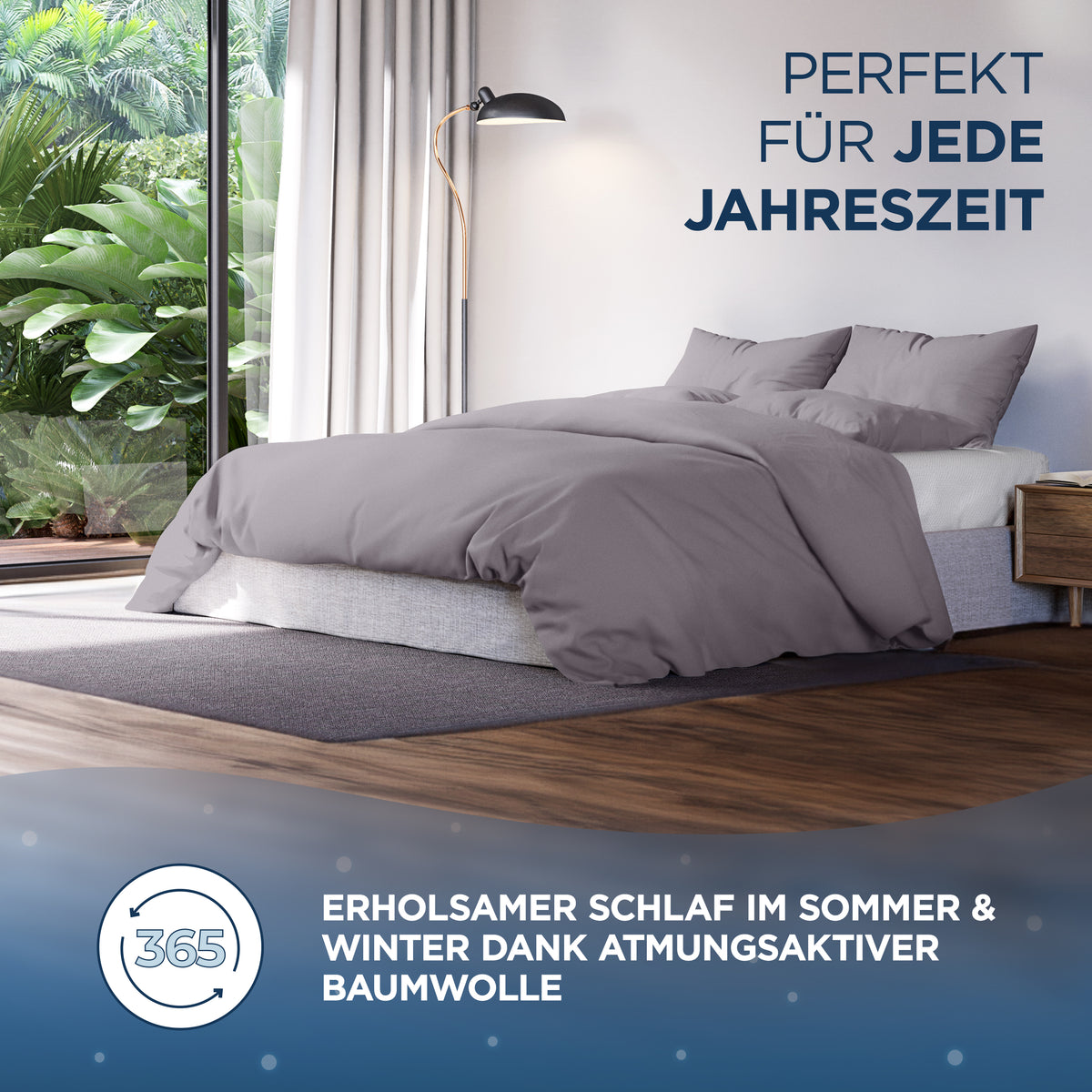 Baumwollsatin Bettwäsche Set Aluna Samthus