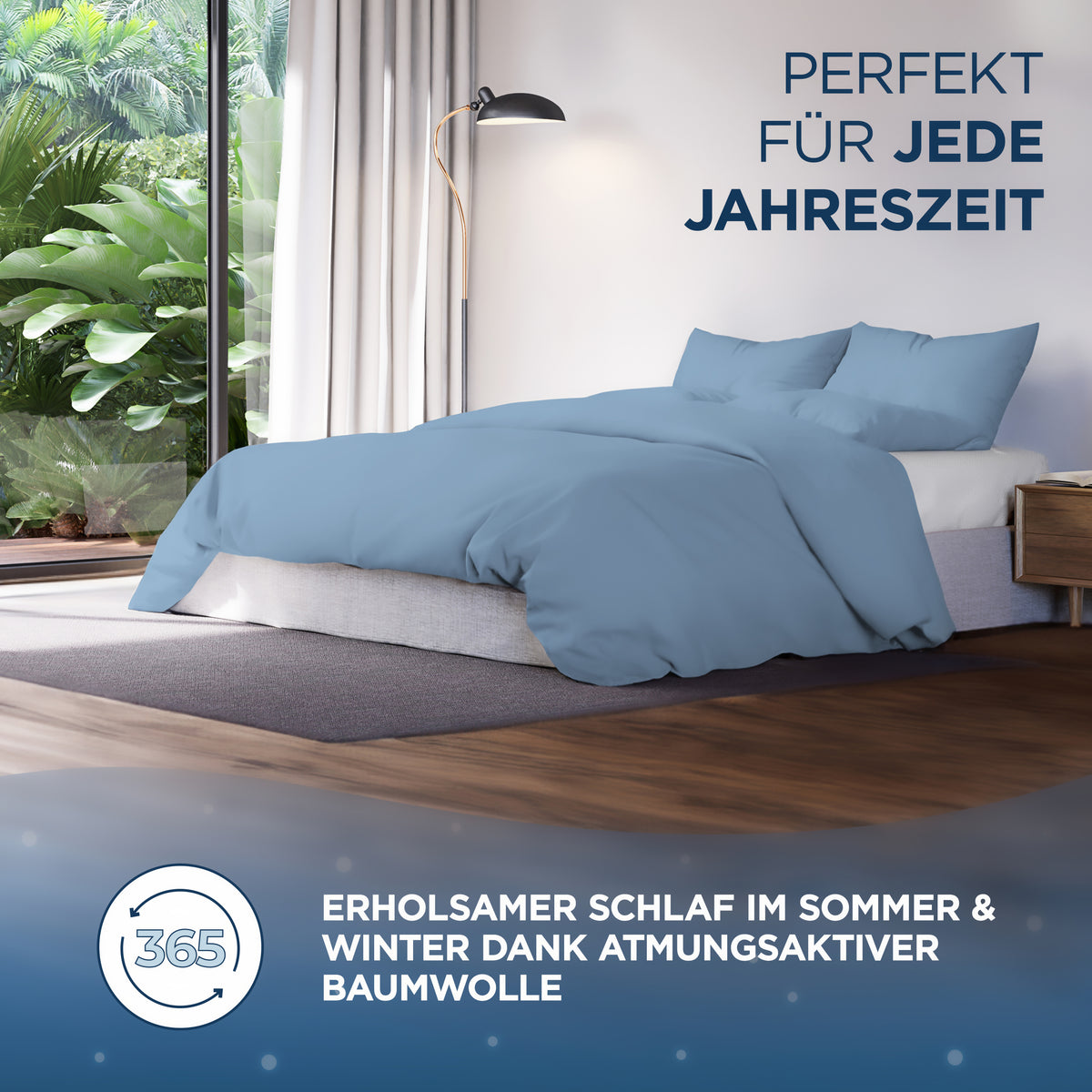 Baumwollsatin Bettwäsche Set Aluna Samthus
