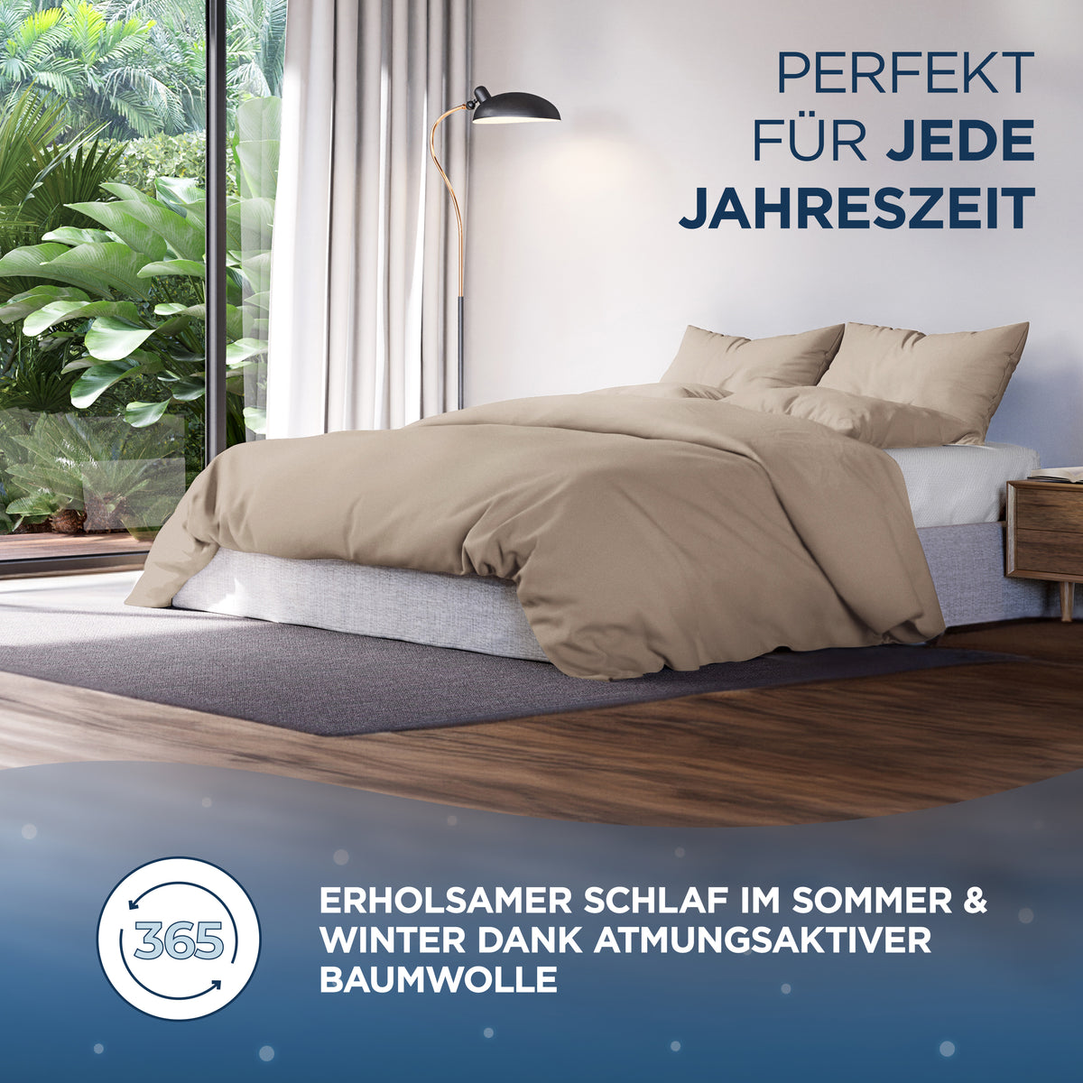 Baumwollsatin Kissenbezug Aluna