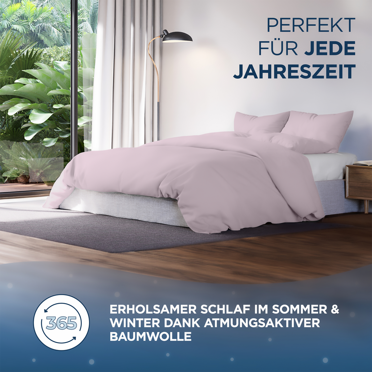 Baumwollsatin Bettwäsche Set Aluna Samthus