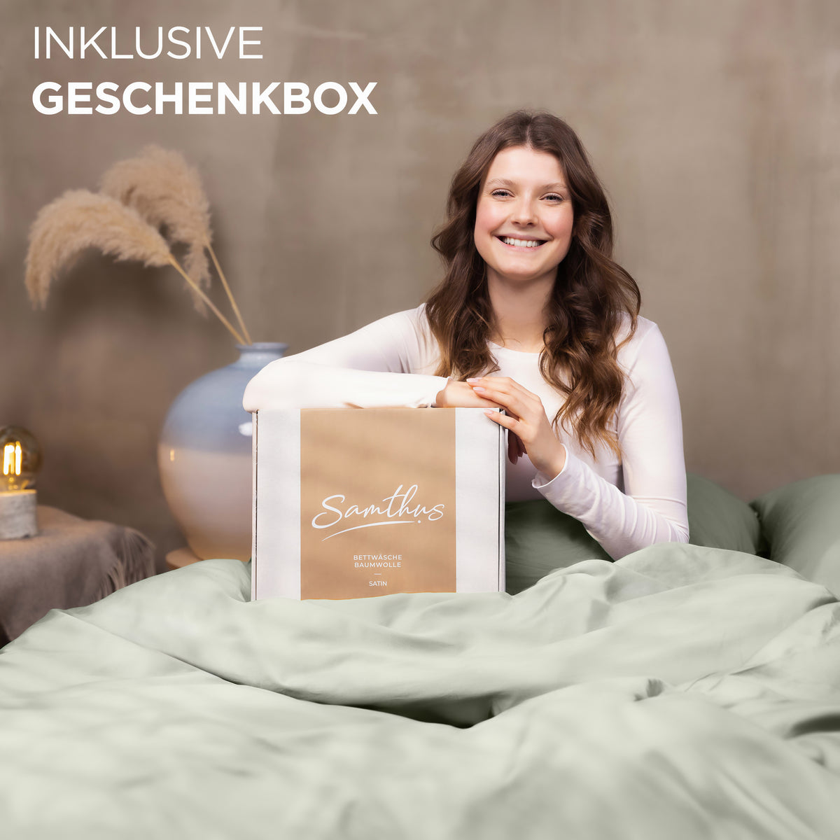 Baumwollsatin Bettwäsche Set Aluna Samthus